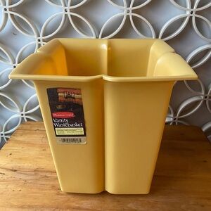 Rubbermaid Vintage Yellow Vanity Wastebasket